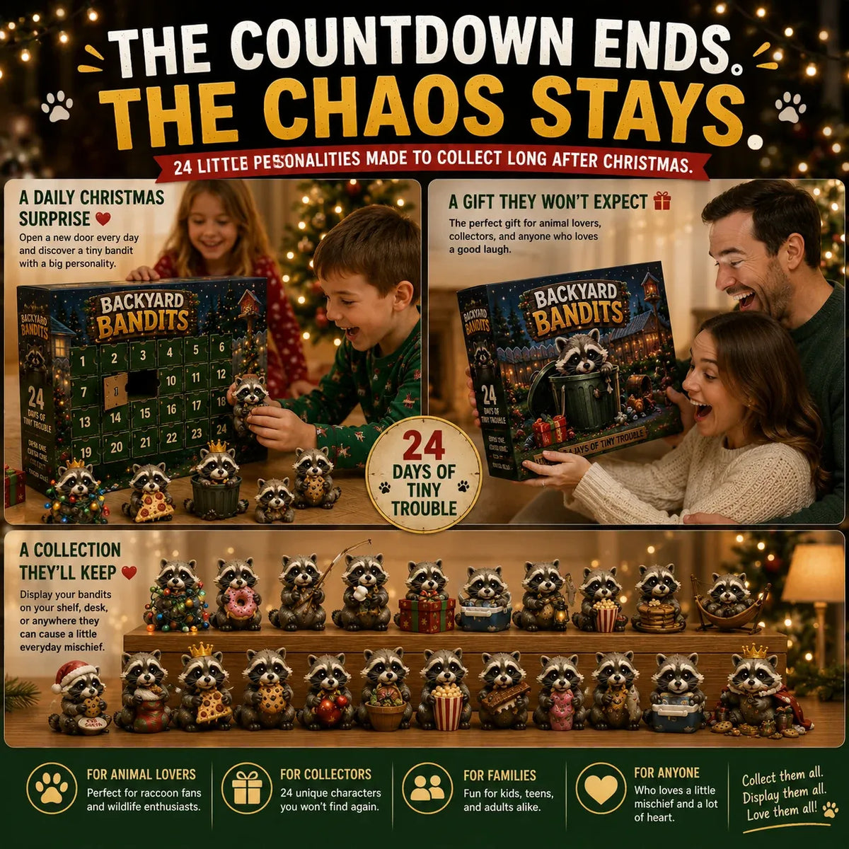 đŠ2D Backyard Bandits Advent Calendar â 24 Days of Tiny Trouble