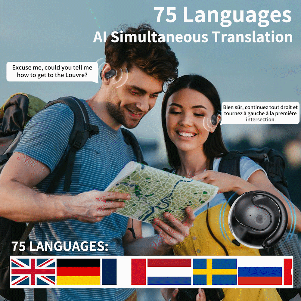 đLegnĂ©pszerƱbb 1. szĂĄmĂș termĂ©k â° UtolsĂł nap đ OWS Bluetooth 5.4 vezetĂ©k nĂ©lkĂŒli fejhallgatĂł mestersĂ©ges intelligenciĂĄval törtĂ©nĆ fordĂtĂĄssal (iOS Ă©s Android rendszerre)