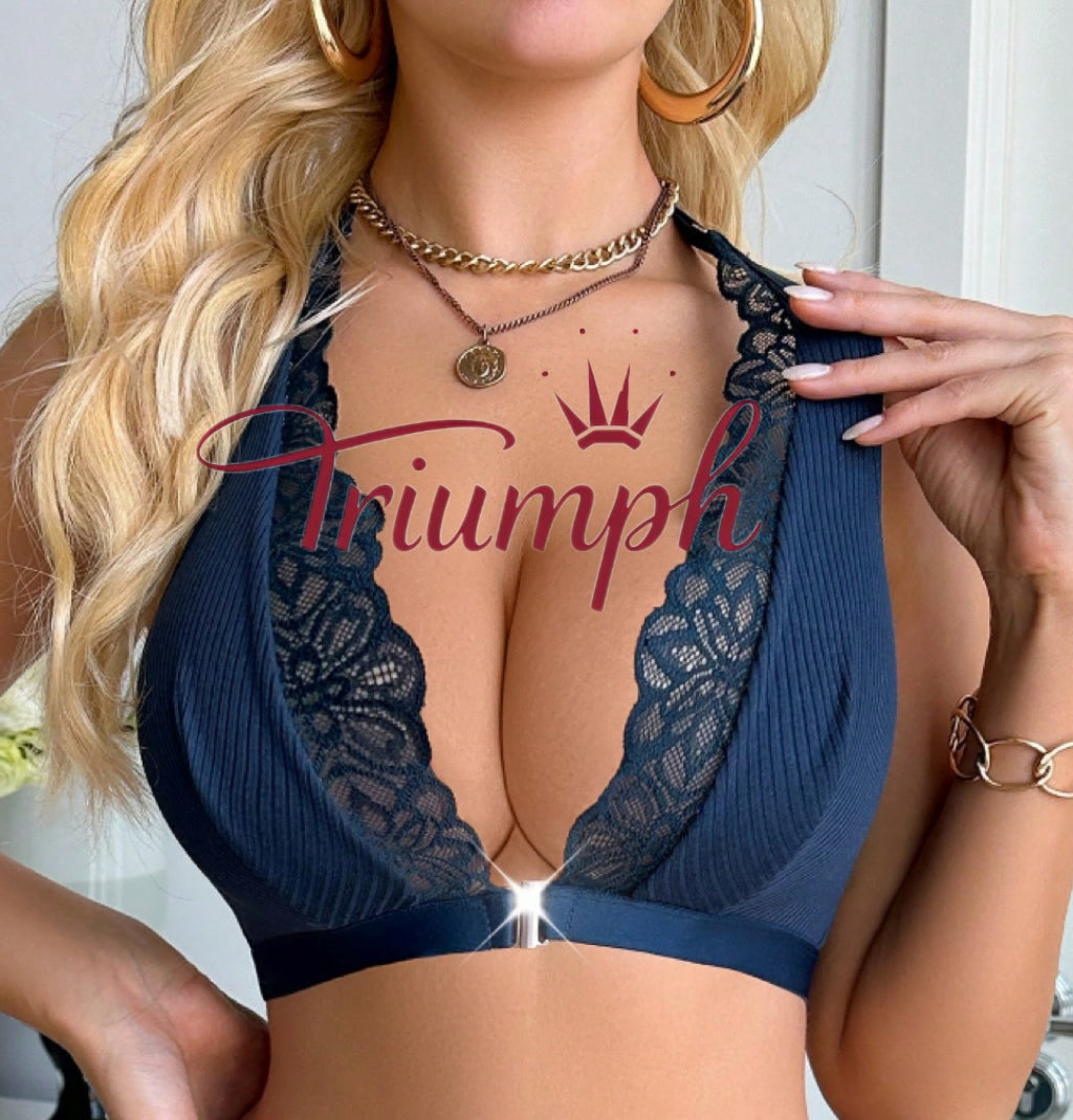 Triumph - 4 db. 💥 Szexi melltartó elöl csipkével és romantikus csattal