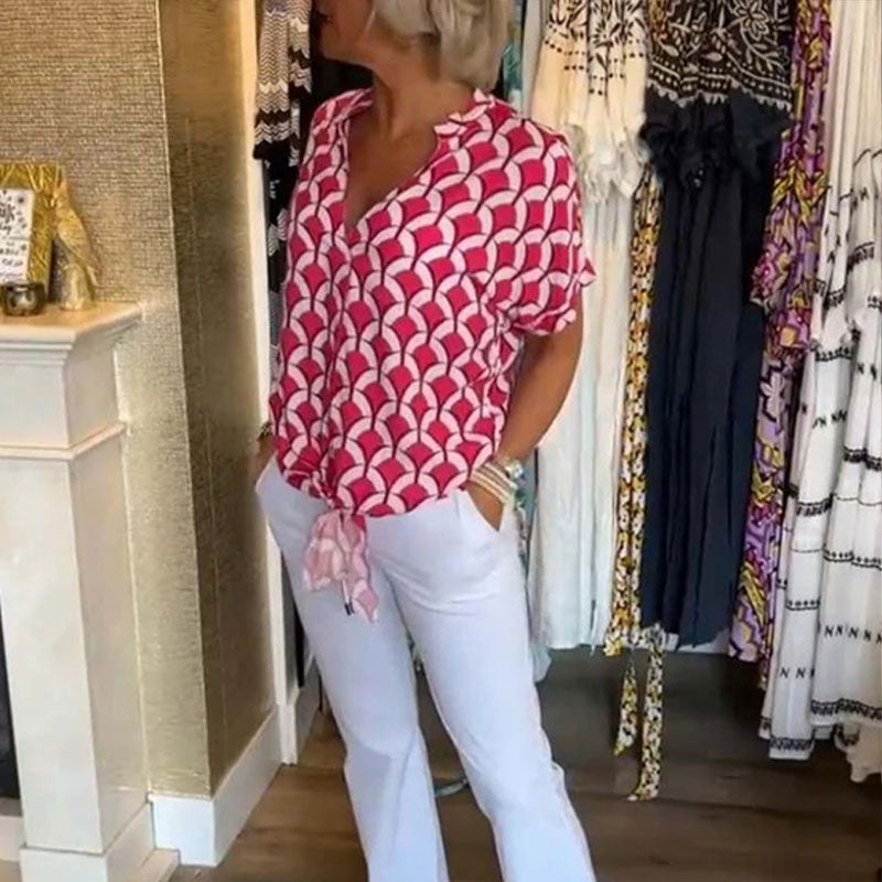 đLezser, rövid ujjĂș V-nyakĂș felsĆ