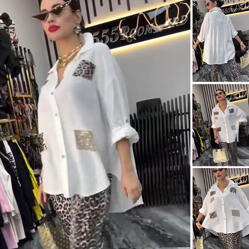 đ LeopĂĄrdmintĂĄs szett | 2 rĂ©szes lezser | Rugalmas pamut