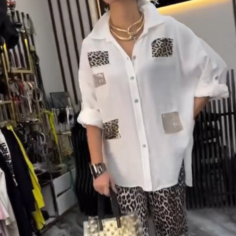 đ LeopĂĄrdmintĂĄs szett | 2 rĂ©szes lezser | Rugalmas pamut