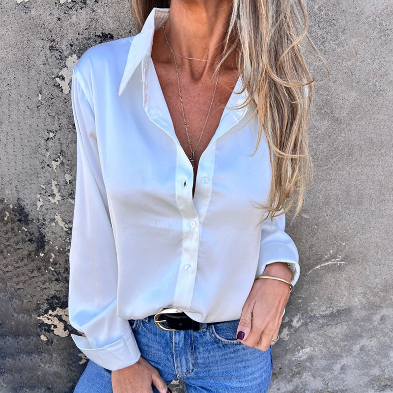 đ NyĂĄri ĂșjdonsĂĄgokđ ElegĂĄns szatĂ©n hosszĂș ujjĂș ing