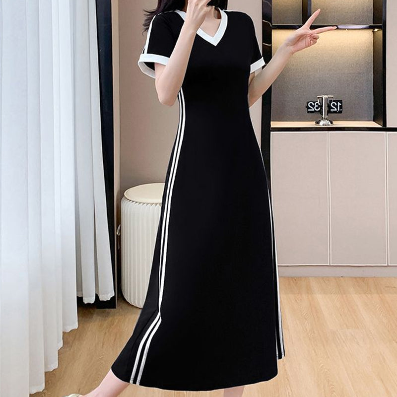 【M-4XL】👗Női alkalmi és egyszerű V-nyakú ruha