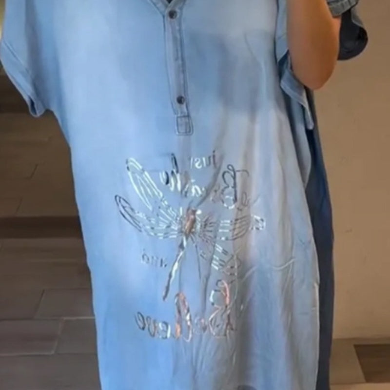 💖Könnyű, lezser ruha V-nyakkal