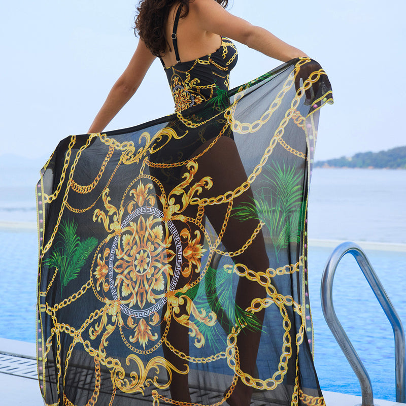 🩱Női egyrészes fürdőruha és takaró🌊