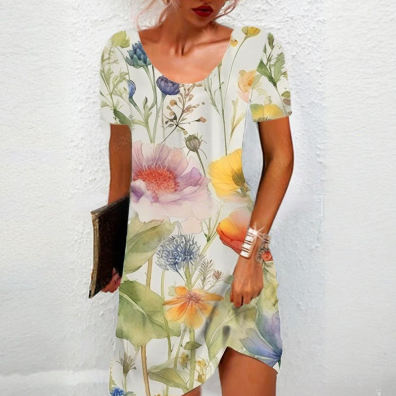 Női mindennapi virágos ruha