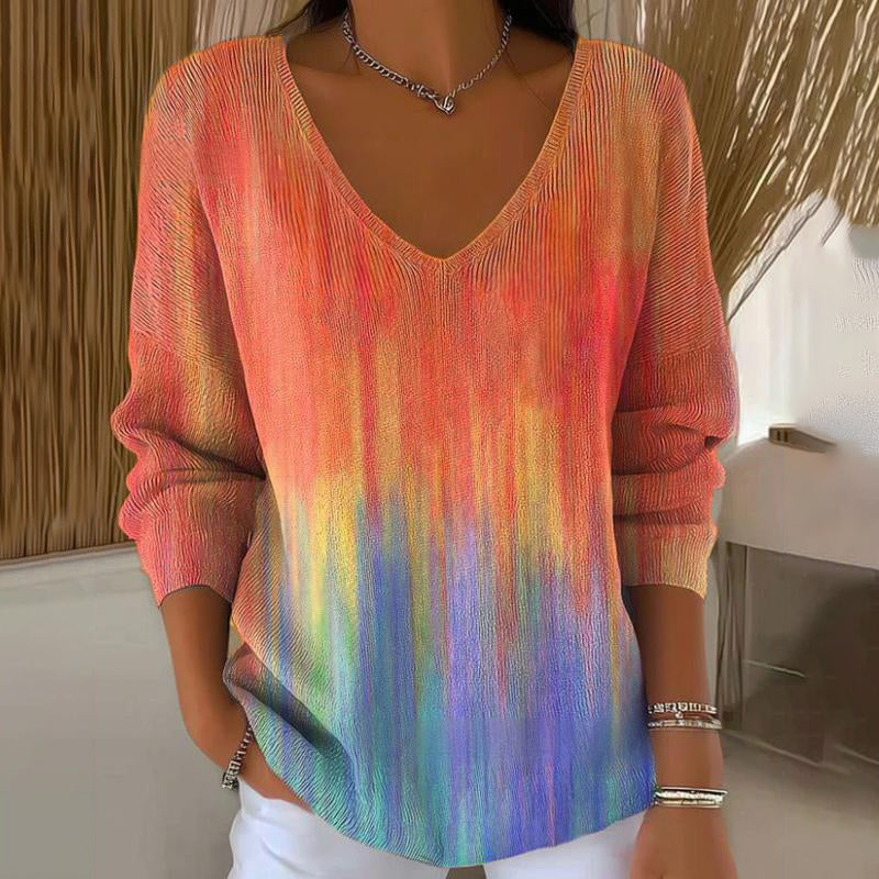 Hosszú ujjú kötött pulóver