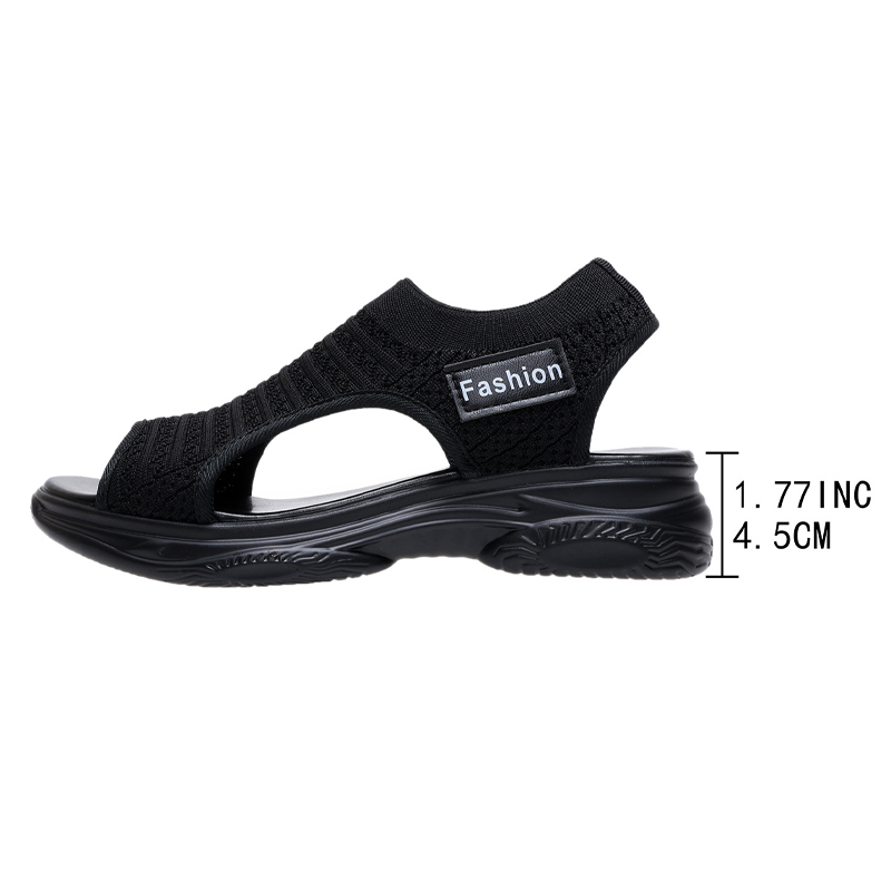 đĄNĆi szandĂĄlok 4,5 cm-es platformmal Ă©s kötött anyaggal - 2 szĂnben, 35-42-es mĂ©retben