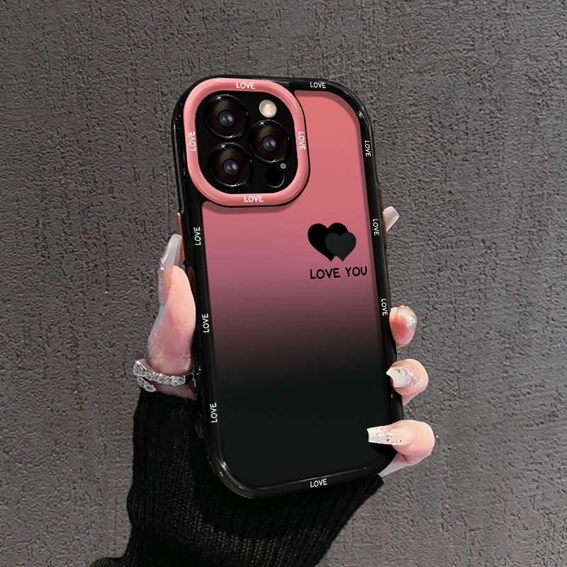 Matt színátmenetes iPhone tok – SZERETLEK & SZERENCSÉS Smiley Designs