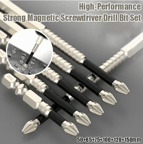 🔥🔨Nagy mágnesességű csavarhúzó fúróbit készlet