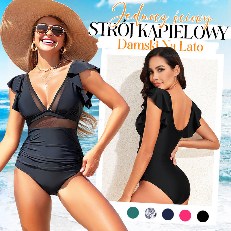 Szexi csipkés egyrészes fürdőruha