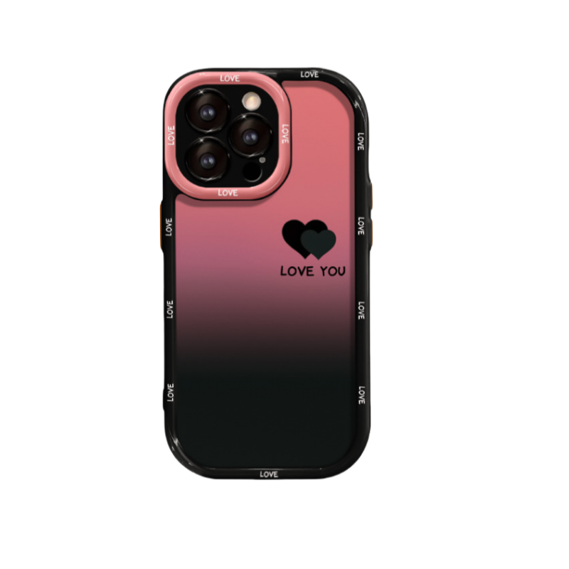 Matt színátmenetes iPhone tok – SZERETLEK & SZERENCSÉS Smiley Designs