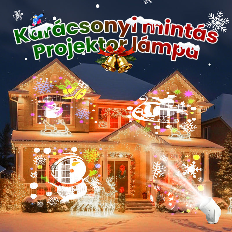 🔥✨Karácsonyi mintás USB LED projektorfény