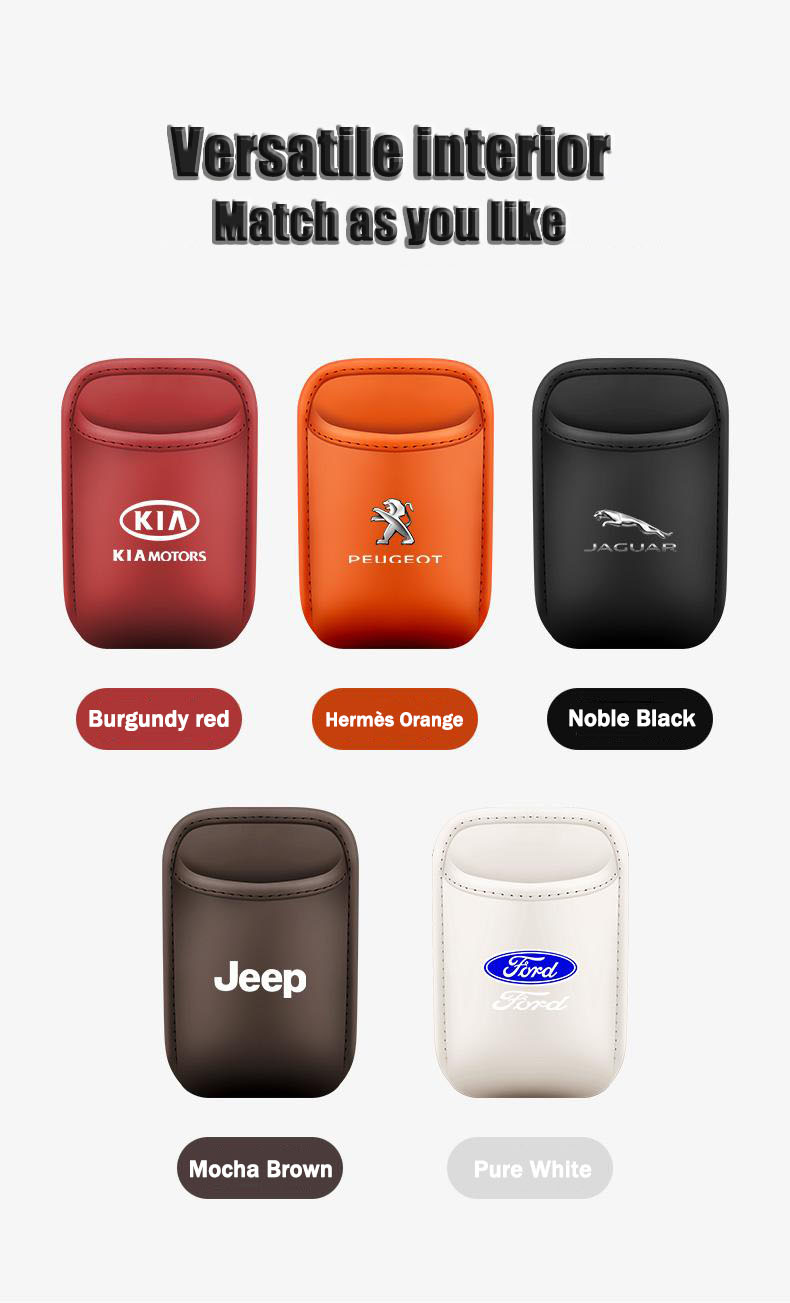 Bőr autós pohártartó szervező