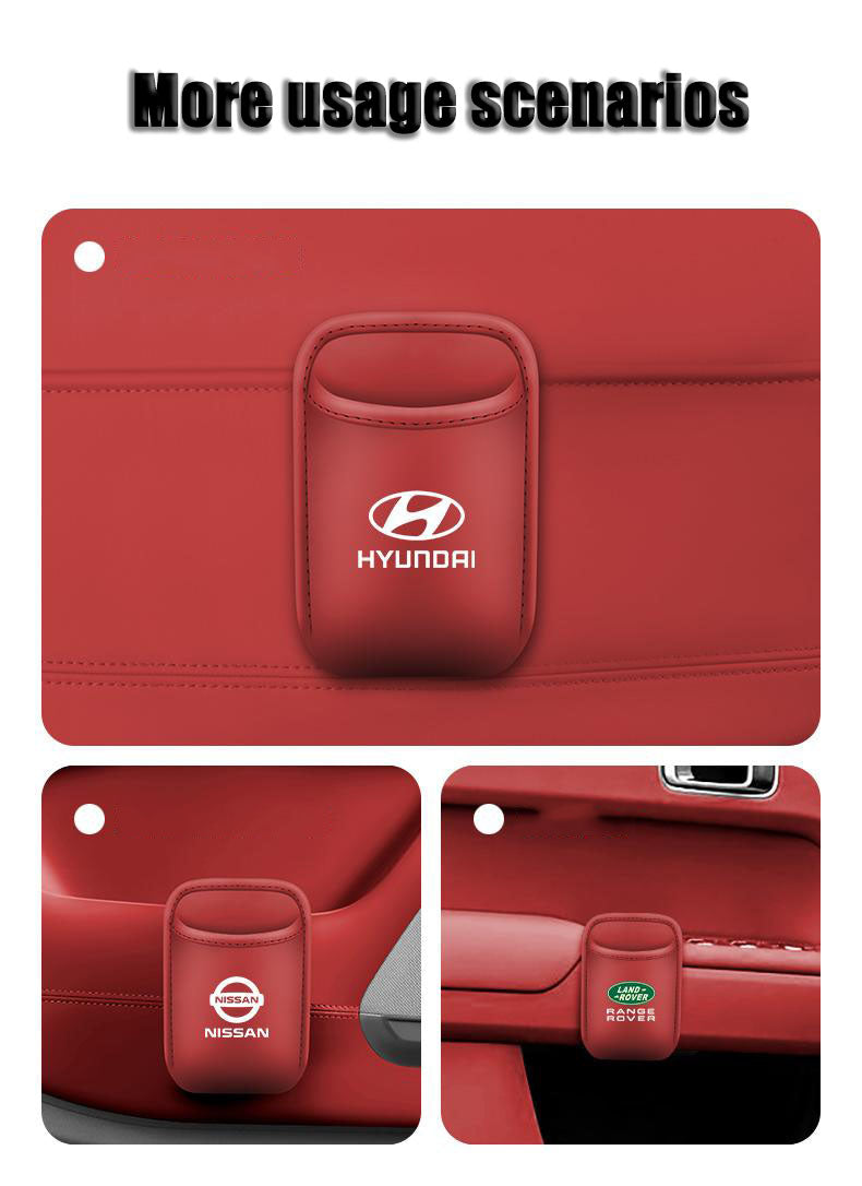 Bőr autós pohártartó szervező