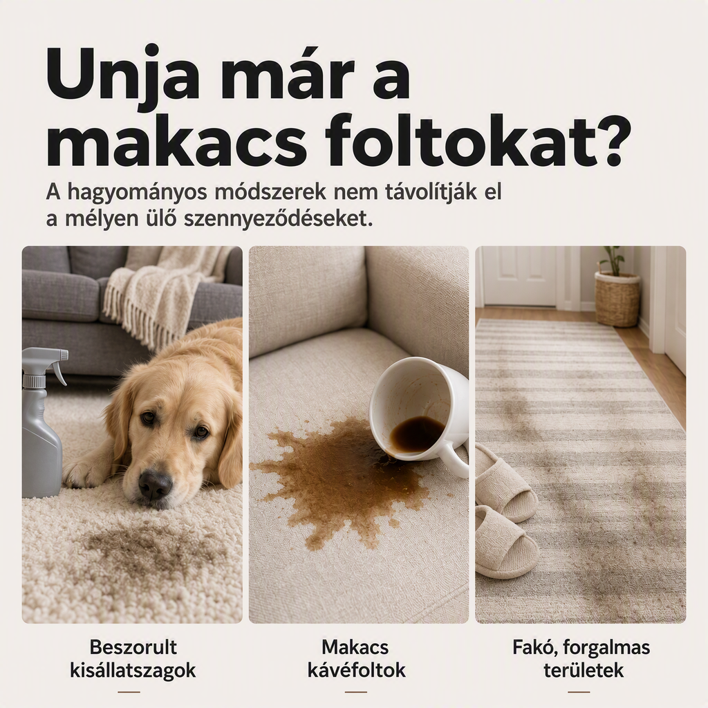 ⚡ Ipari hatékonyság, azonnali eredmény🧹 Szőnyegmélytisztító spray – mikrobuborék-technológia + anyagbarát | Szőnyegekhez, kanapékhoz és autó belső teréhez alkalmas, semlegesíti a kellemetlen szagokat ✨