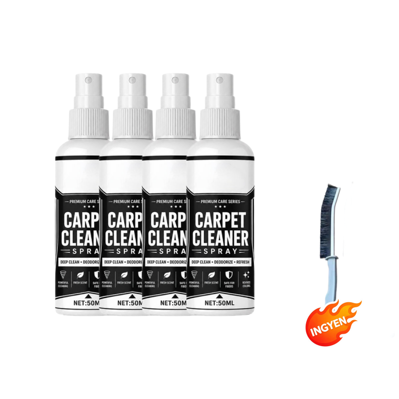 ⚡ Ipari hatékonyság, azonnali eredmény🧹 Szőnyegmélytisztító spray – mikrobuborék-technológia + anyagbarát | Szőnyegekhez, kanapékhoz és autó belső teréhez alkalmas, semlegesíti a kellemetlen szagokat ✨