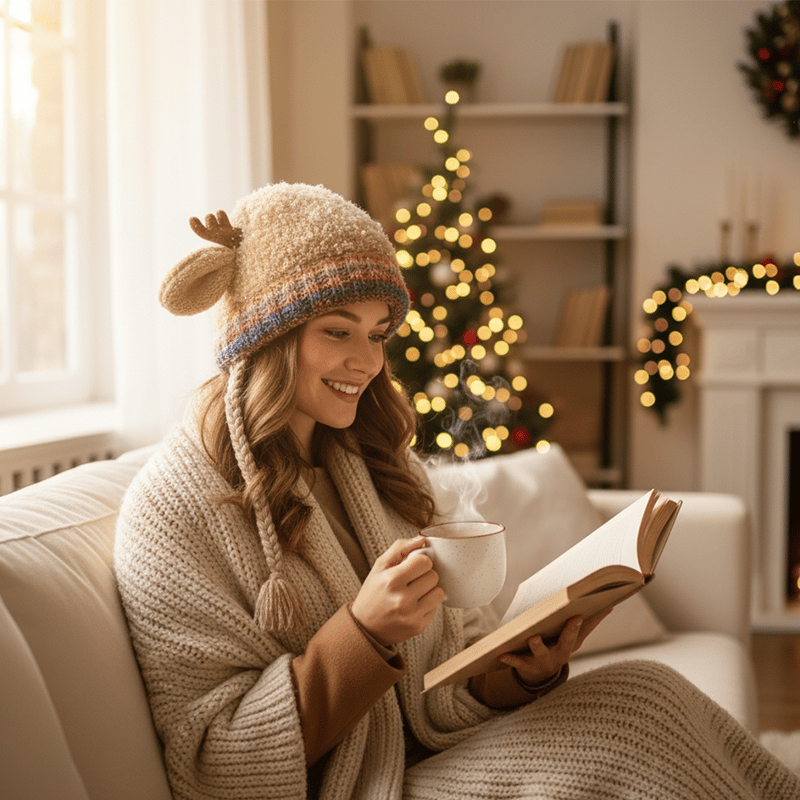 Ünnepi karácsonyi agancskalap