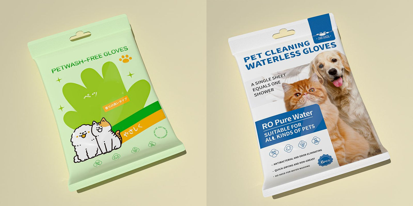 🐶Öblítésmentes kisállattisztító szagtalanító kesztyűk