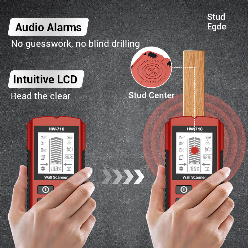 💯 6 az 1-ben multifunkcionális fali fémdetektor HD LCD képernyővel laptophoz