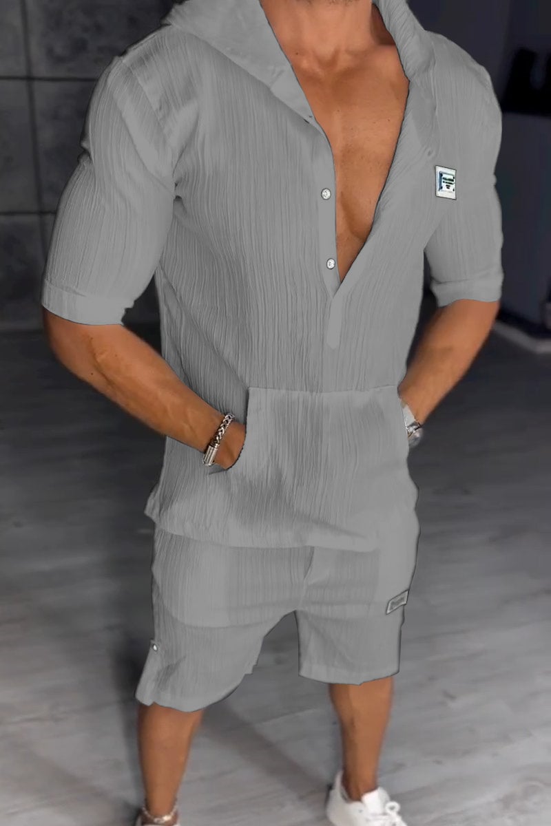 Rendkívüli, kapucnis férfi kétrészes szett