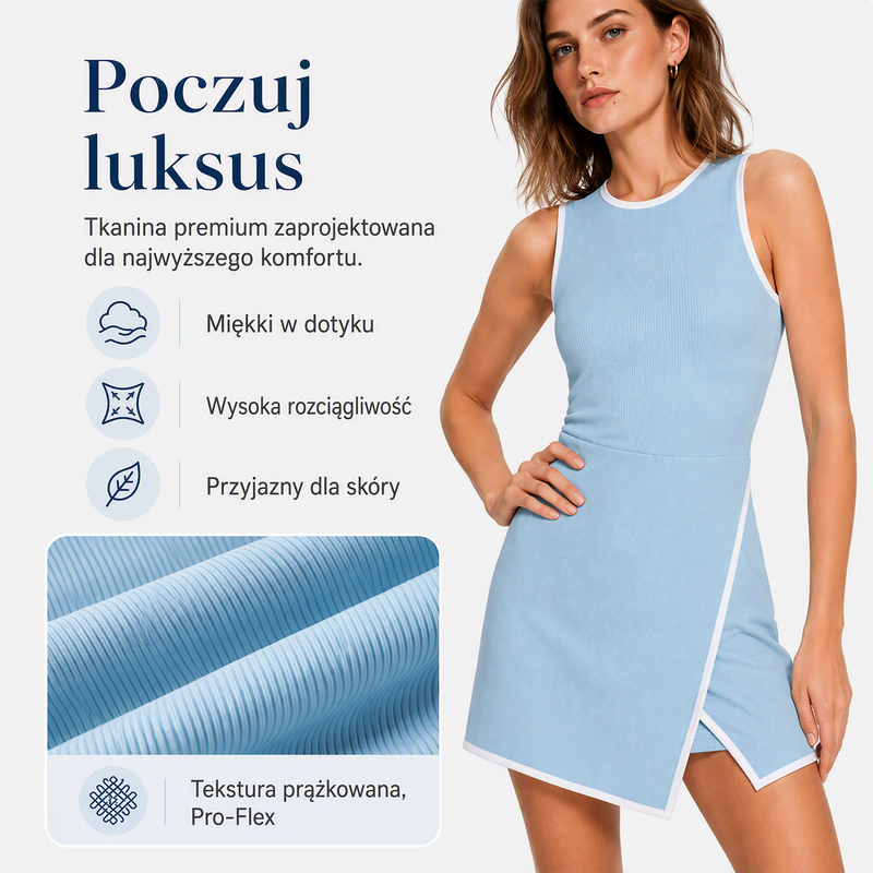 🎾 Női sport teniszruha - könnyű, légies és karcsúsító