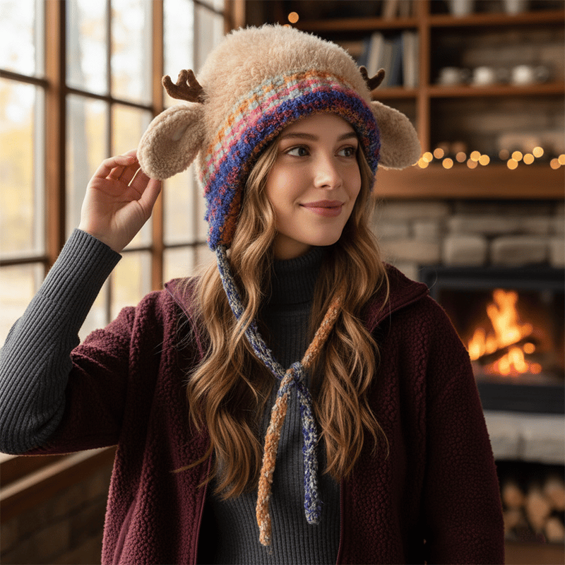 Ünnepi karácsonyi agancskalap