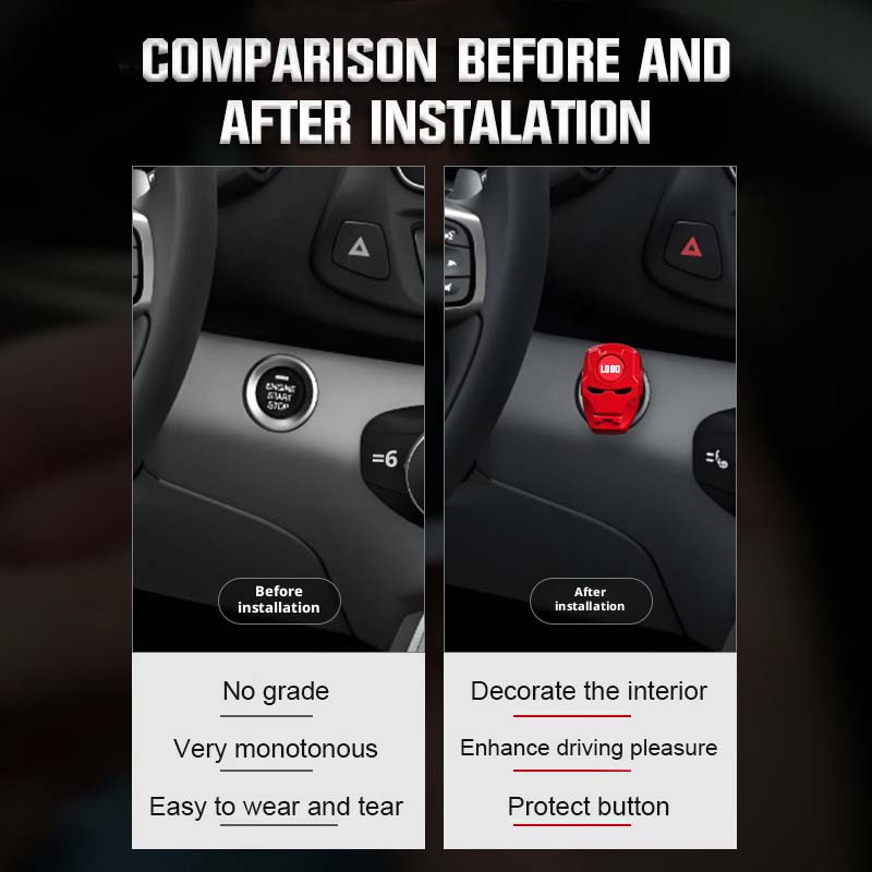 Prémium fém Start gomb borítás | Hero Edition