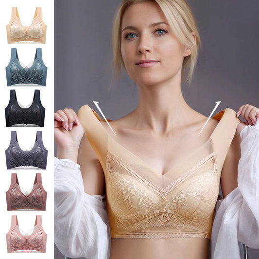 👙 Szuper kényelmes és puha női csipkés melltartó acélgyűrű nélkül【✨1 + 1 ingyenes】