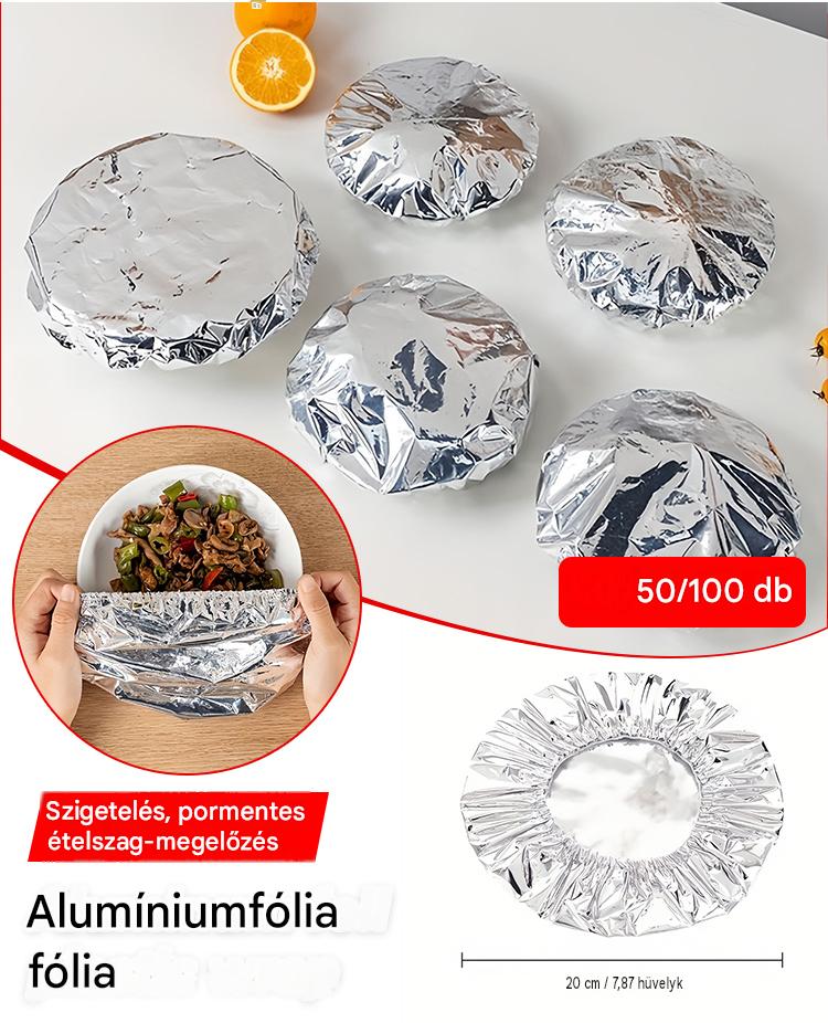🏠Alumínium hőtartó ételtakaró 🍽️🛡️ Melegen tartja az ételeket, véd a rovarok és a por ellen.