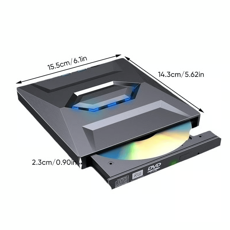 Retro laptop CD-DVD-lejátszó USB C 3.0 hordozható CD-író