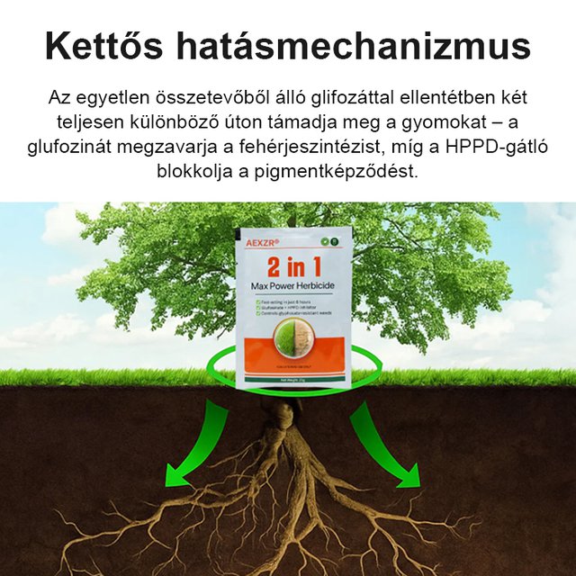 Két az egyben erős hatású gyomirtó szer