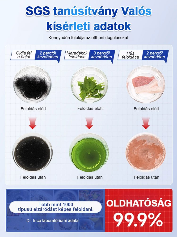 Erős csőtisztító szer