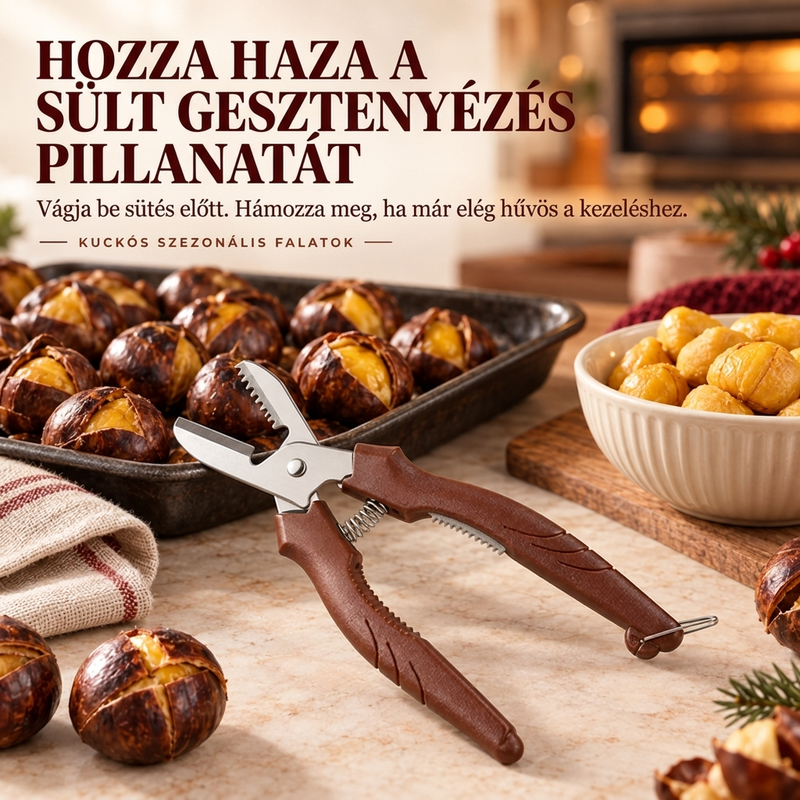🌰1+1 INGYEN🔪 Multifunkciós gesztenyevágó és hámozó eszköz