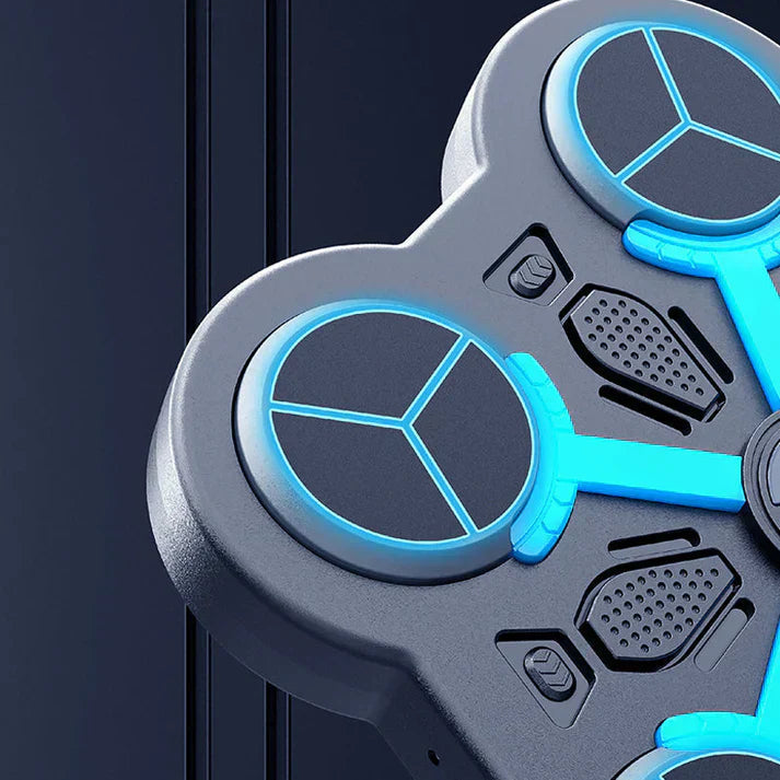 Zenei játék célkereszttel a falon