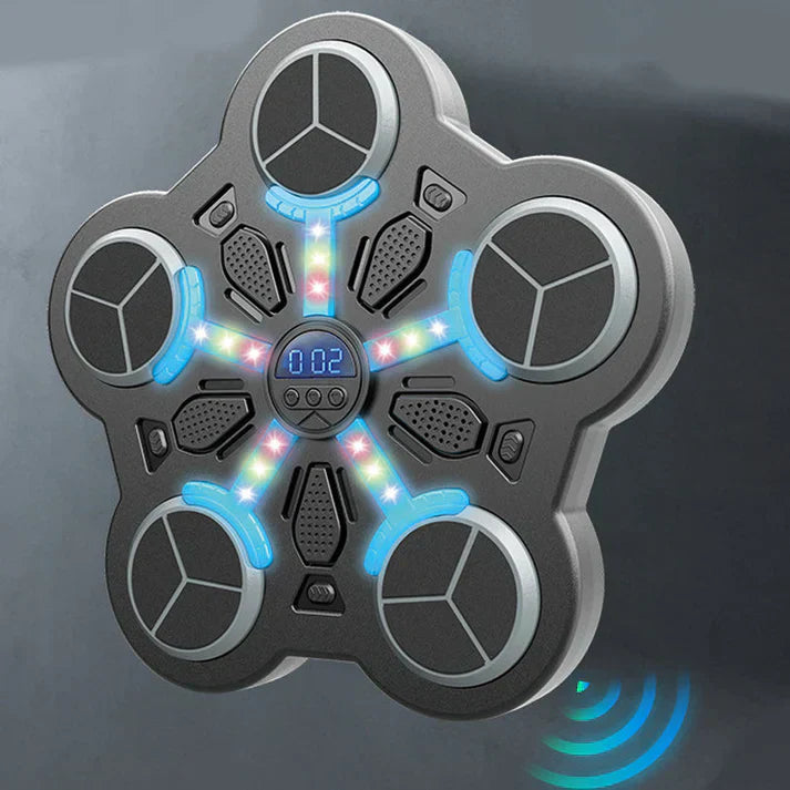 Zenei játék célkereszttel a falon