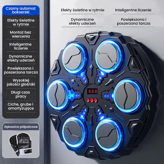 Zenei játék célkereszttel a falon