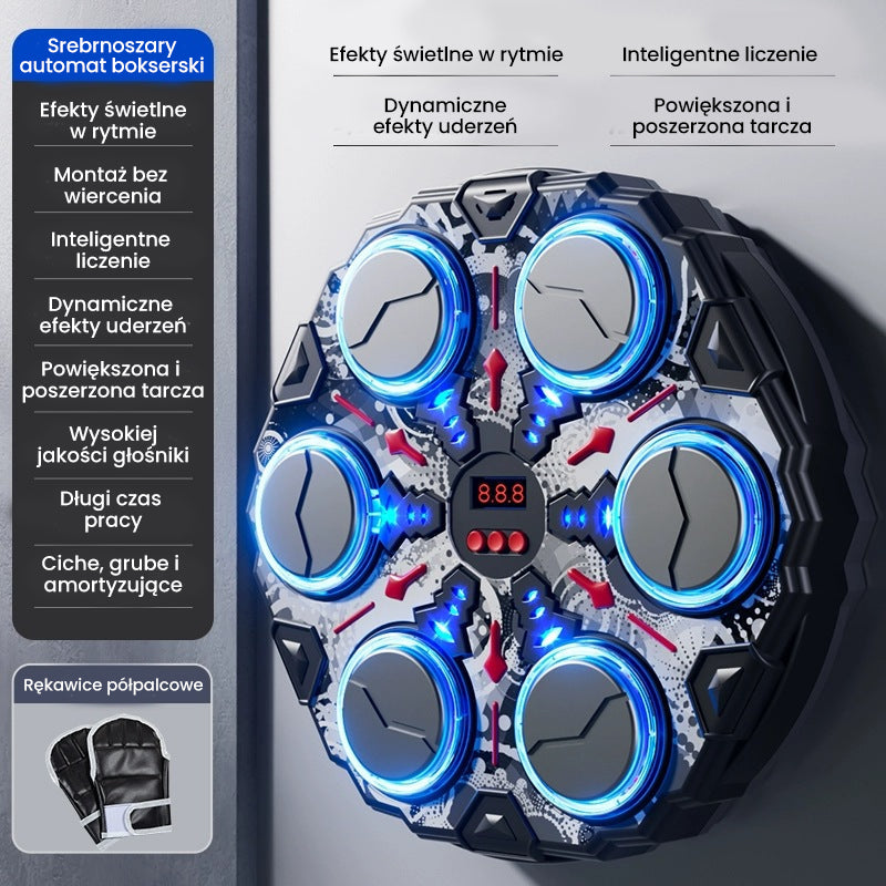 Zenei játék célkereszttel a falon