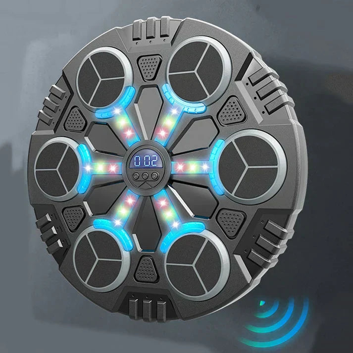 Zenei játék célkereszttel a falon