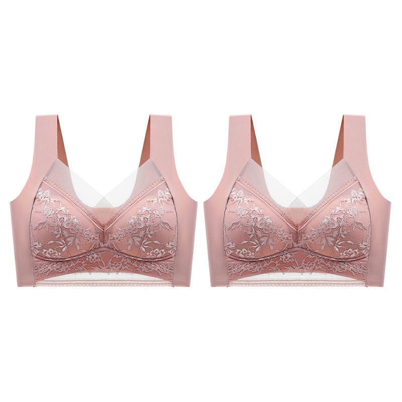 👙 Szuper kényelmes és puha női csipkés melltartó acélgyűrű nélkül【✨1 + 1 ingyenes】