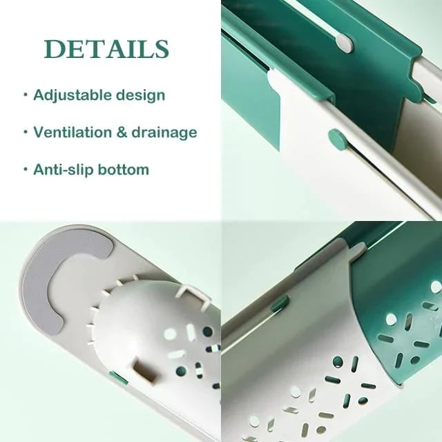 【💦Tisztán tartja a konyhádat】✨Frissített teleszkópos mosogató tárolópolc