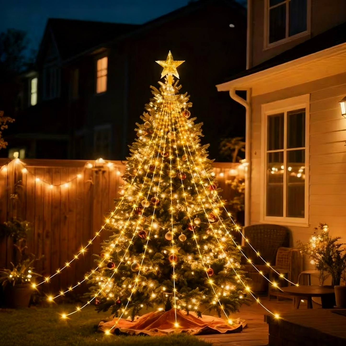 🎁Korai ünnepi akció 50% kedvezménnyel🎄Starlight Cascade karácsonyi fények