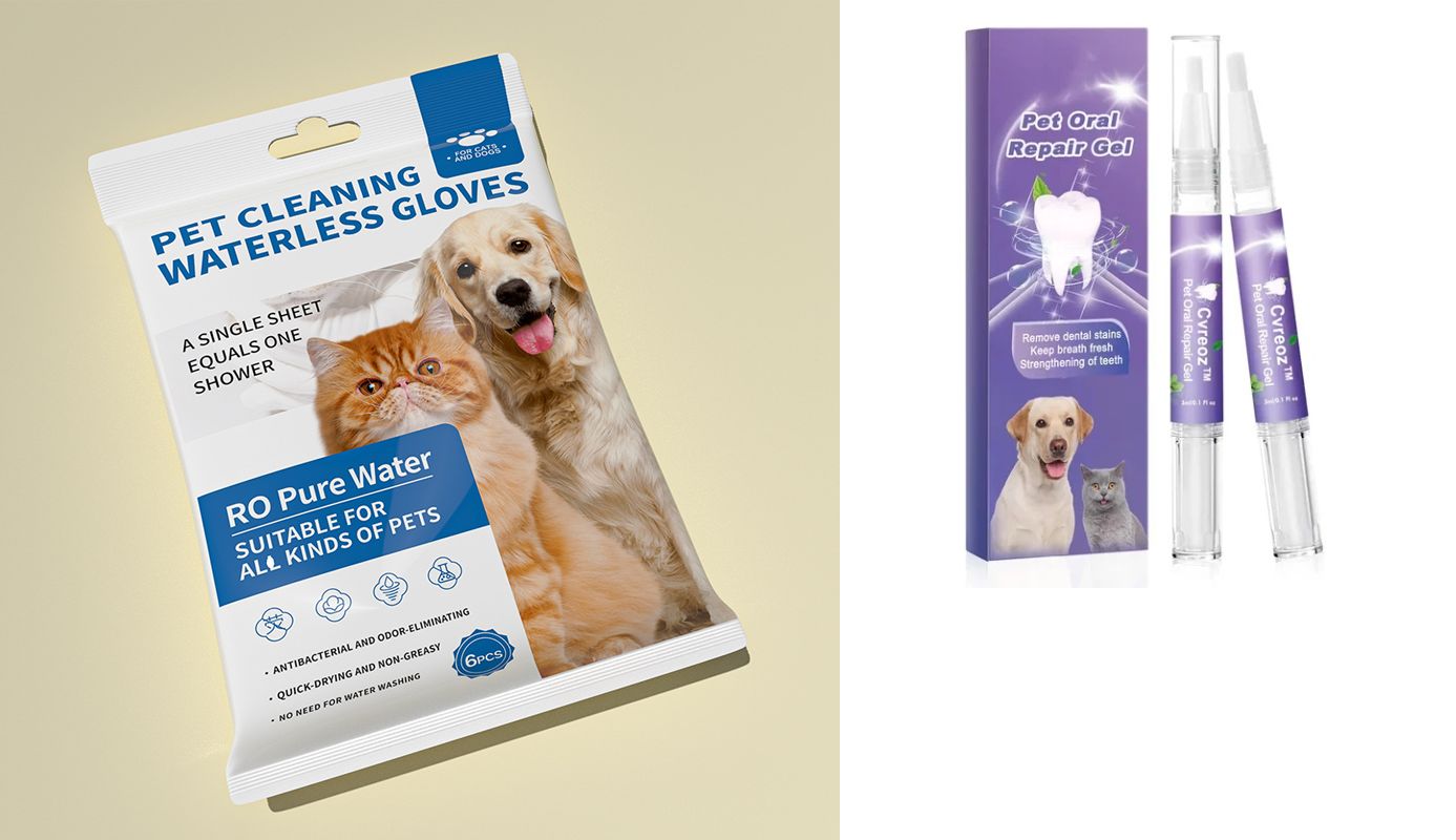 🐶Öblítésmentes kisállattisztító szagtalanító kesztyűk