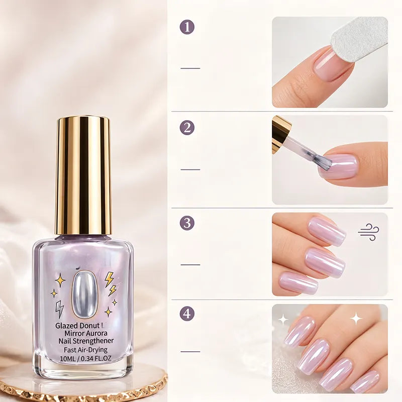 📢📢Vásárolj 2-t, kapsz 1-et ingyen!! ⏰Lilac Glossy Mirror körömápoló balzsam