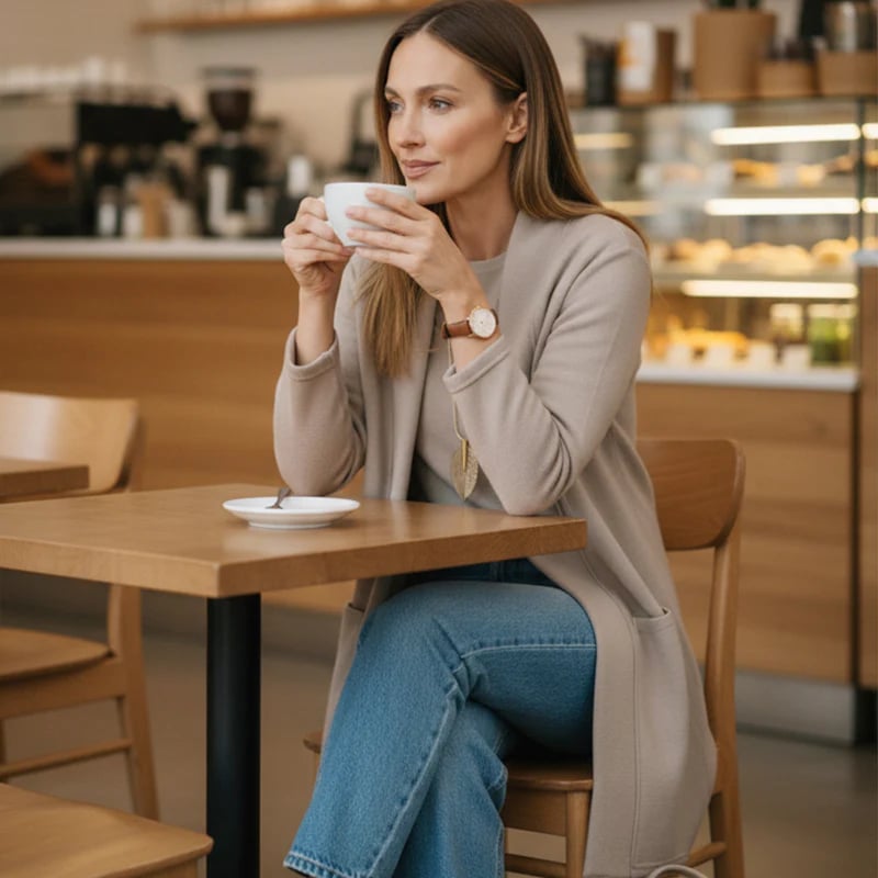 ⏳Különleges, korlátozott ideig érvényes ajánlat⏰Elegáns, 3 részes szett, amely hosszú kardigánt, felsőt és nadrágot tartalmaz💞