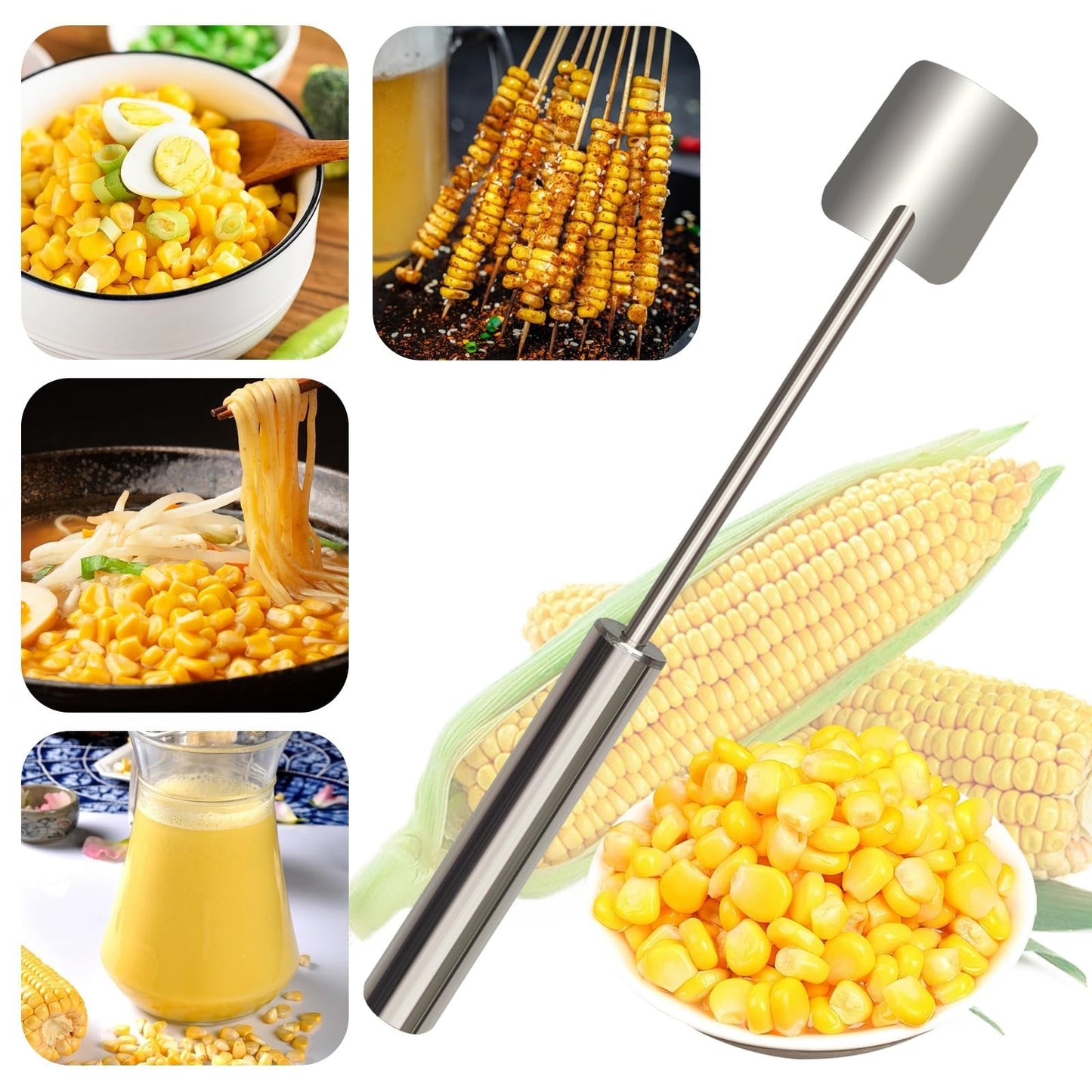 Eptchn hosszú nyelű rozsdamentes acél kukoricacsupaszító szerszám