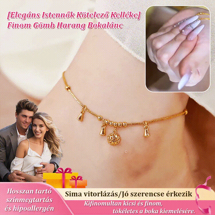 【Elegáns istennő elengedhetetlen kelléke】Finom gömb csengő bokalánc