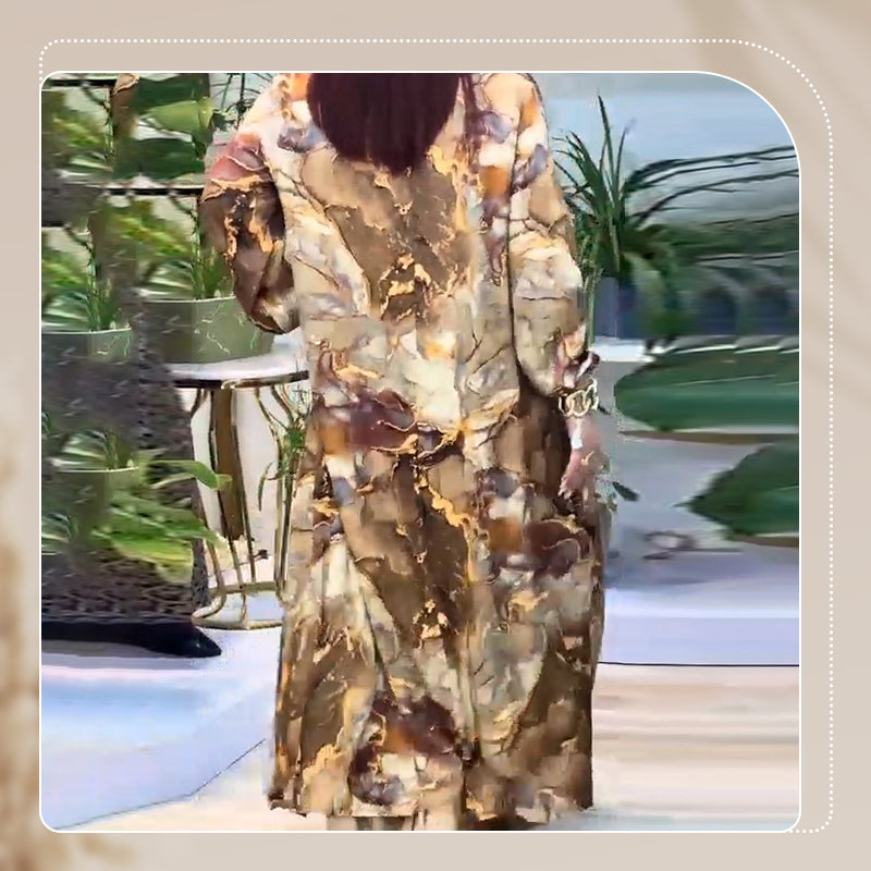 ❤️Női kétrészes szett trendi mintás felsővel és nadrággal