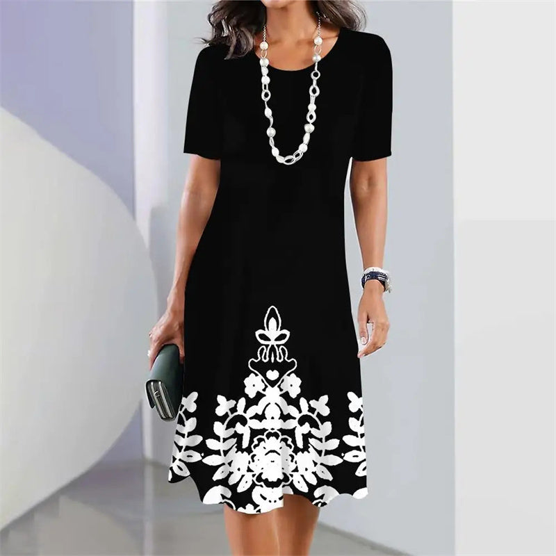 Női A-vonalú midi ruha